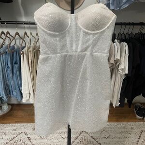 Sparkly white corset style dress
